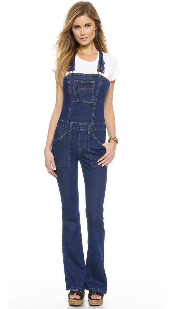 After seeing Kate Bosworth in her flared overalls on the streets of New York, all I can think about is picking up a pair of my own. I love the Y-shaped straps on this Joe's Jeans Charlie '70s-inspired design ($229), and the pant leg spans just wide enough for me.
— SW, editorial assistant