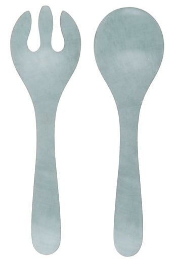 Bee & Willow Jadeite 2-Piece Melamine and Bamboo Salad Server Set