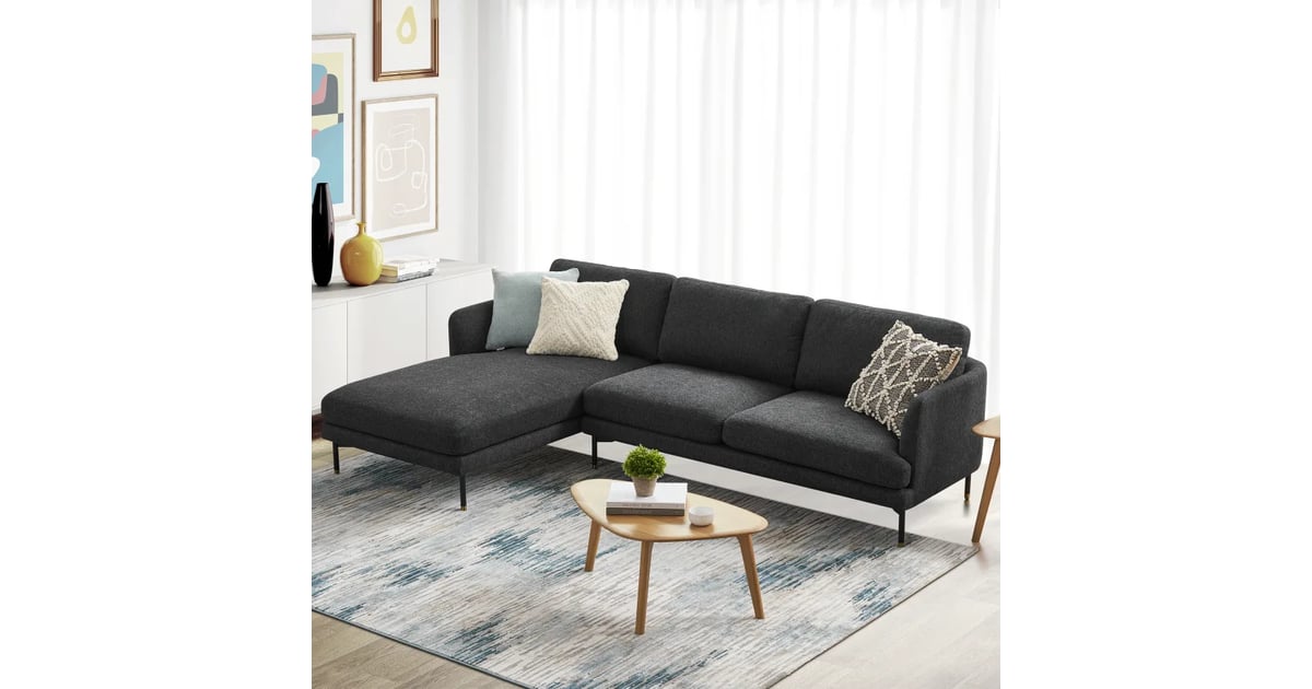 Pebble chaise sectional shop sofa