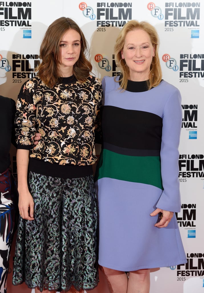 Carey Mulligan Meryl Streep Red Carpet October 2015