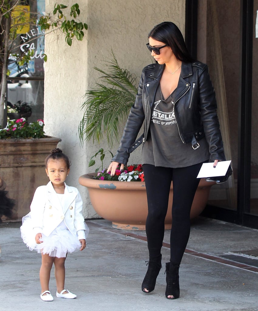 Kim Kardashian and North West Going to Dance Class