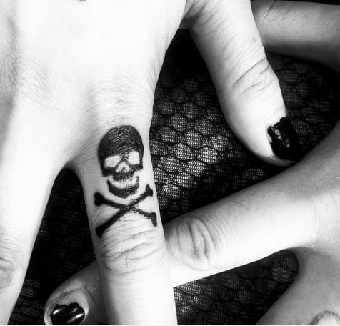 Silly Skull And Crossbones Tiny And Spooky Halloween Tattoo Ideas And Inspiration Popsugar Beauty Australia Photo 13