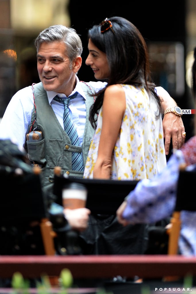Amal Alamuddin Visits George Clooney on Money Monster Set