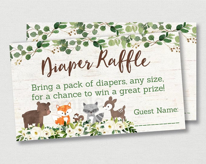 Nappy Raffle Printable Baby Shower Game Printable Baby Shower