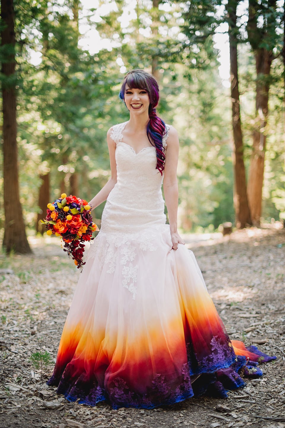 diy ombre wedding dress