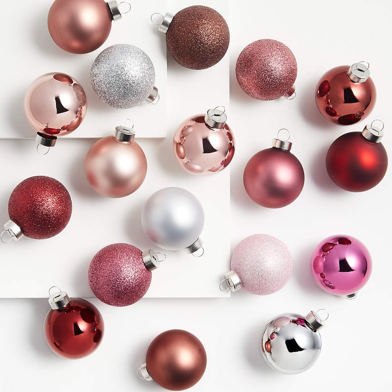 Medium Blush Tonal Ball Ornaments, Set of 18