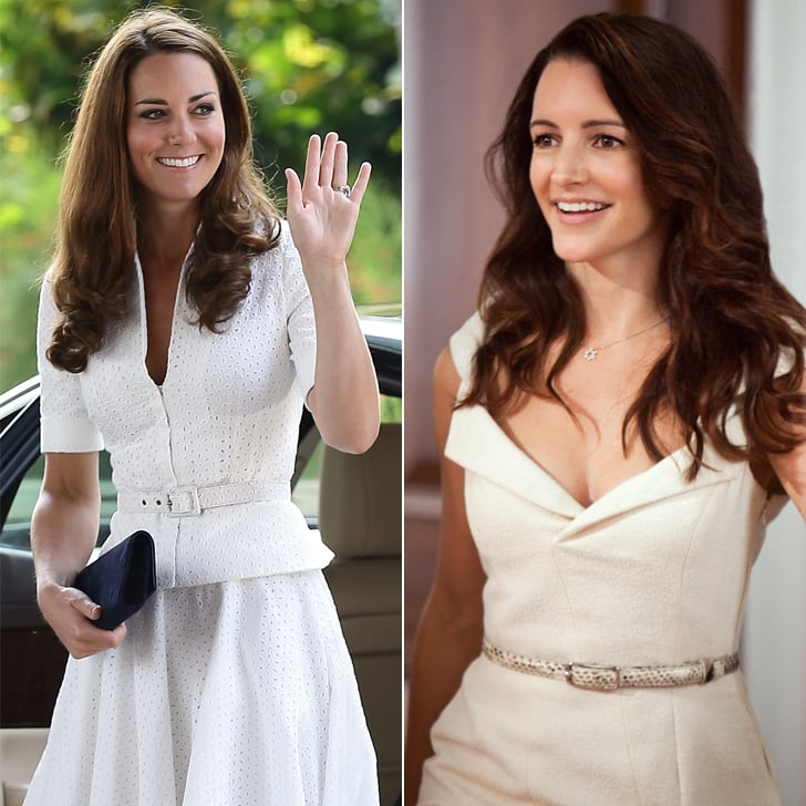 There Was That Time They Both Thought To Belt A Sophisticated White Dress Kate Middleton