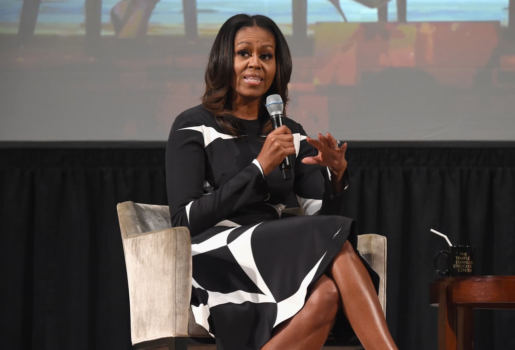 Michelle Obama's Black and White Circle Dress