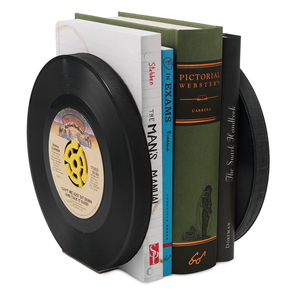 Recycled Record Bookends