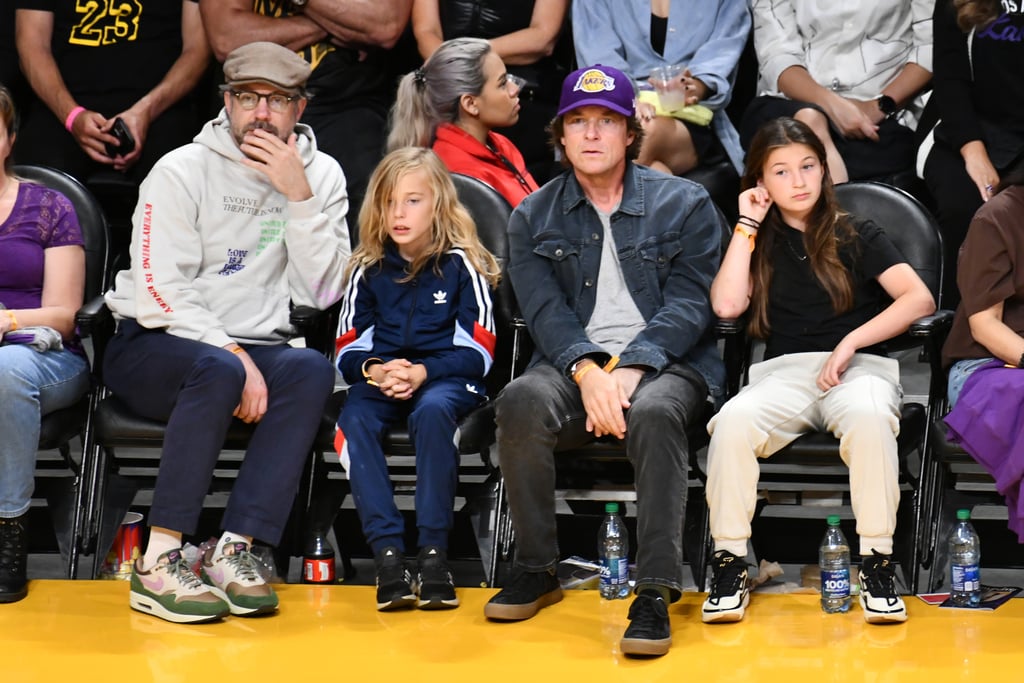 Jason Sudeikis, Jason Bateman With Their Kids at Lakers Game