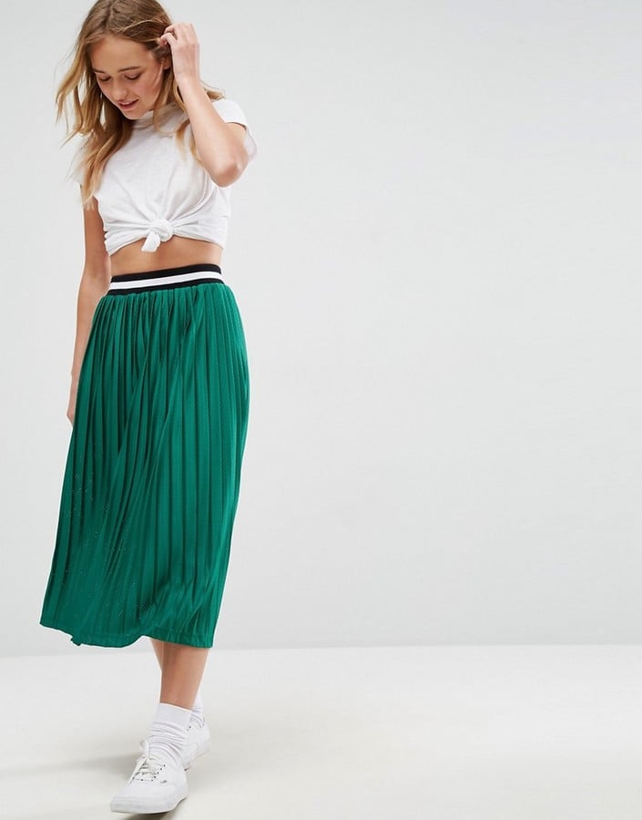 Asos Pleated Midi Skirt