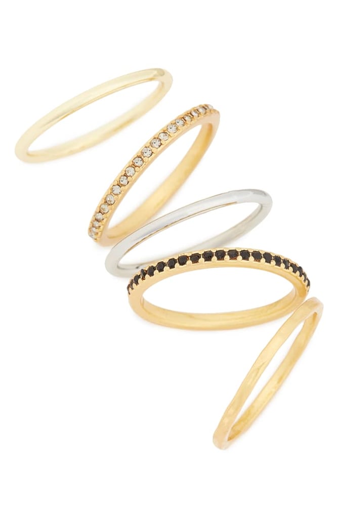 Madewell Set of 5 Filament Stacking Rings