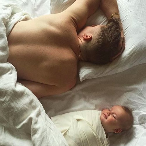 Macklemore Napping With Daughter Photo