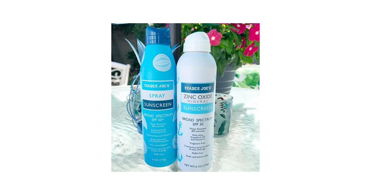Trader Joe's Spray Sunscreen (6) and Zinc Oxide Mineral Sunscreen