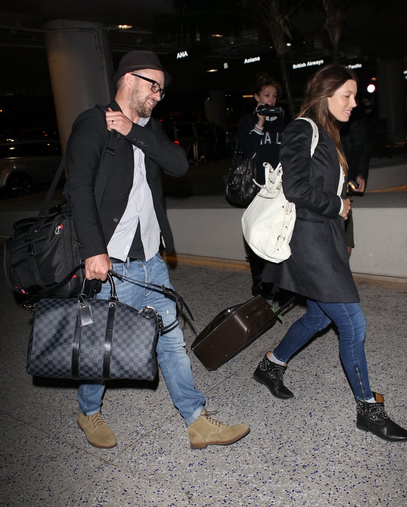 Jessica Biel and Justin Timberlake at the Airport