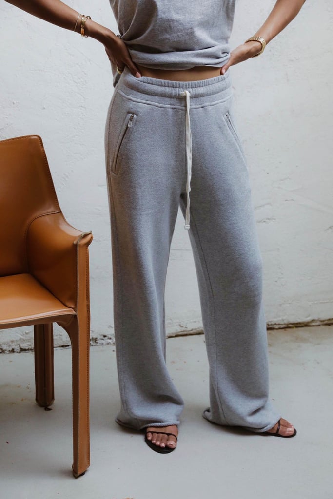 The Ultimate Gray Sweatpants: Sincerely Jules x Bandier The Flint Wide Leg Sweatpant