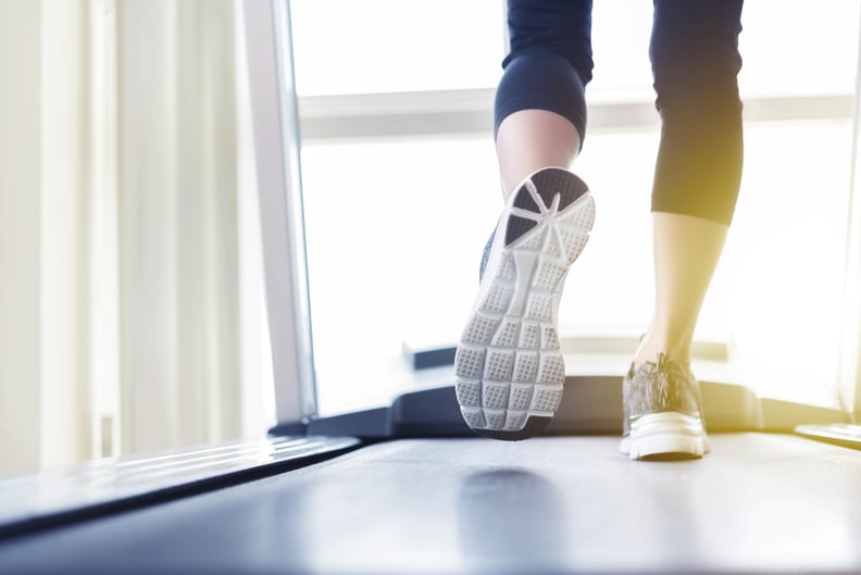 Sport girl exercise at gym.