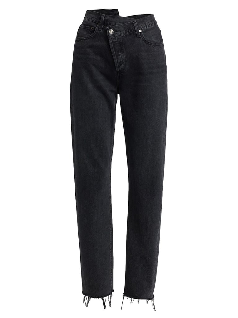 Agolde Criss Cross Mid-Rise Straight-Leg Jeans