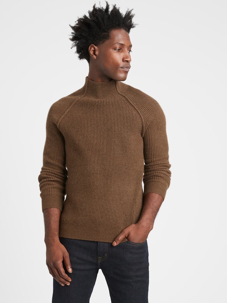 Italian Wool-Blend Mock-Neck Sweater