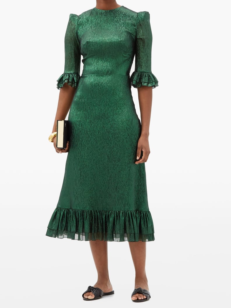 Shop The Vampire's Wife Falconetti Ruffled Metallic Dress