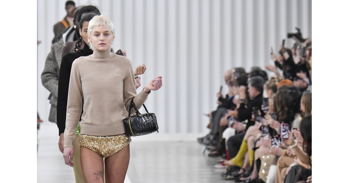 Emma Corrin Closed Miu Miu's Paris Fashion Week Show In Sequinned Underwear