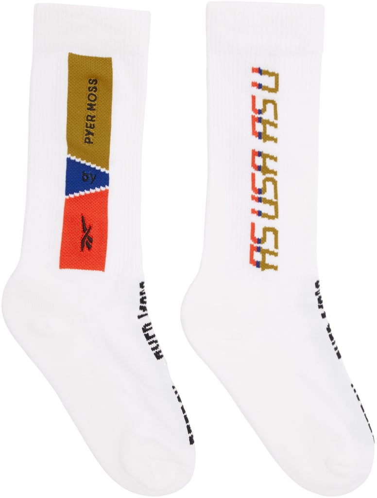 Reebok by Pyer Moss White Logo Socks