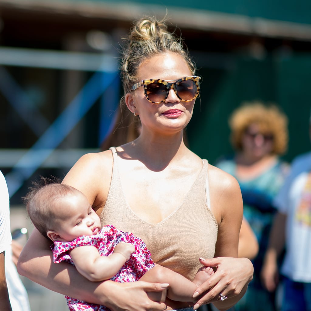 Chrissy Teigen With John Legend and Luna in NYC August 2016