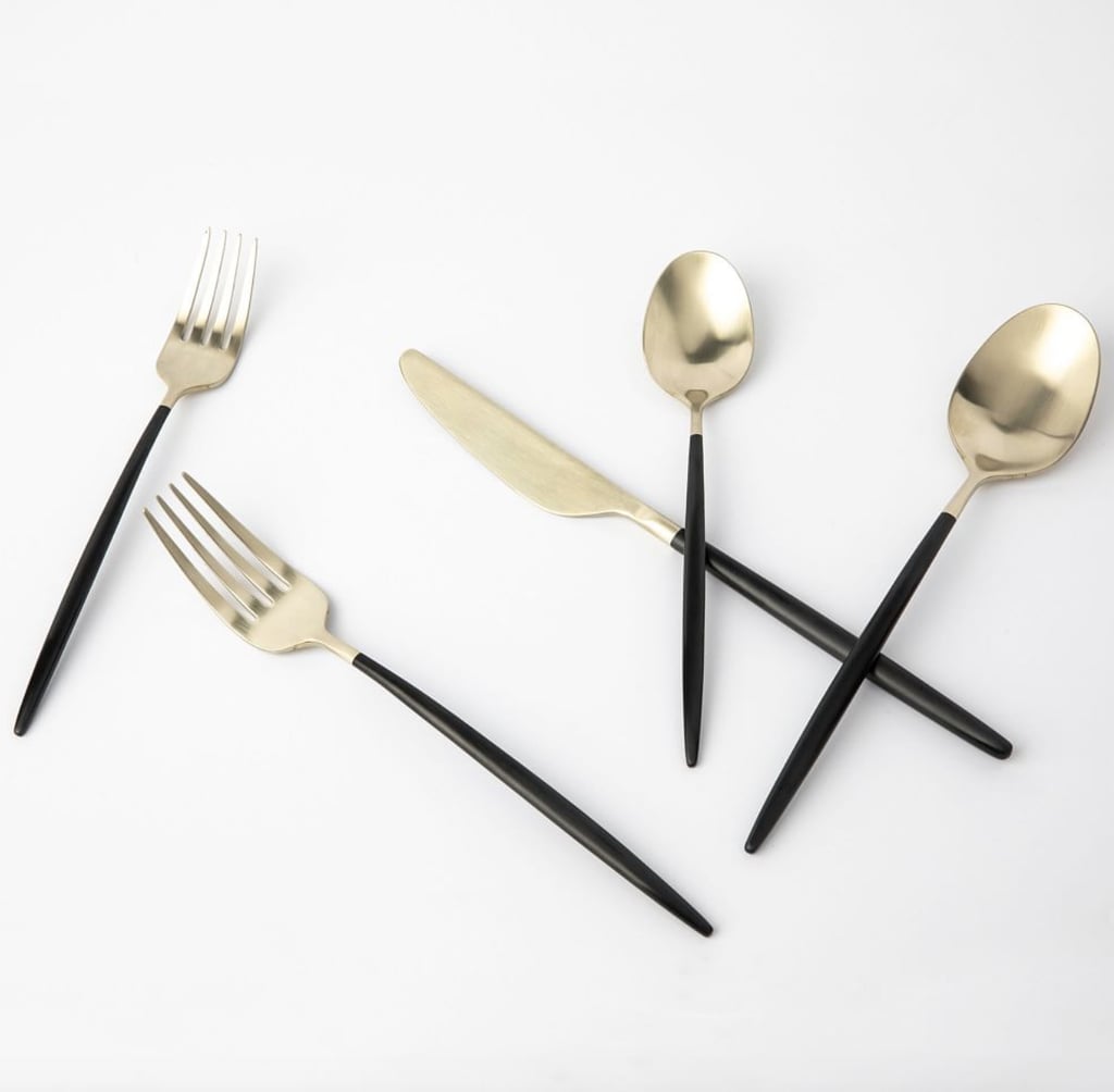 Best Unique Set: Gaze Satin Flatware Place Setting Set