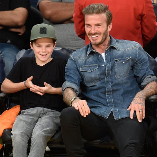 David Beckham With Sons at Lakers Game April 2016