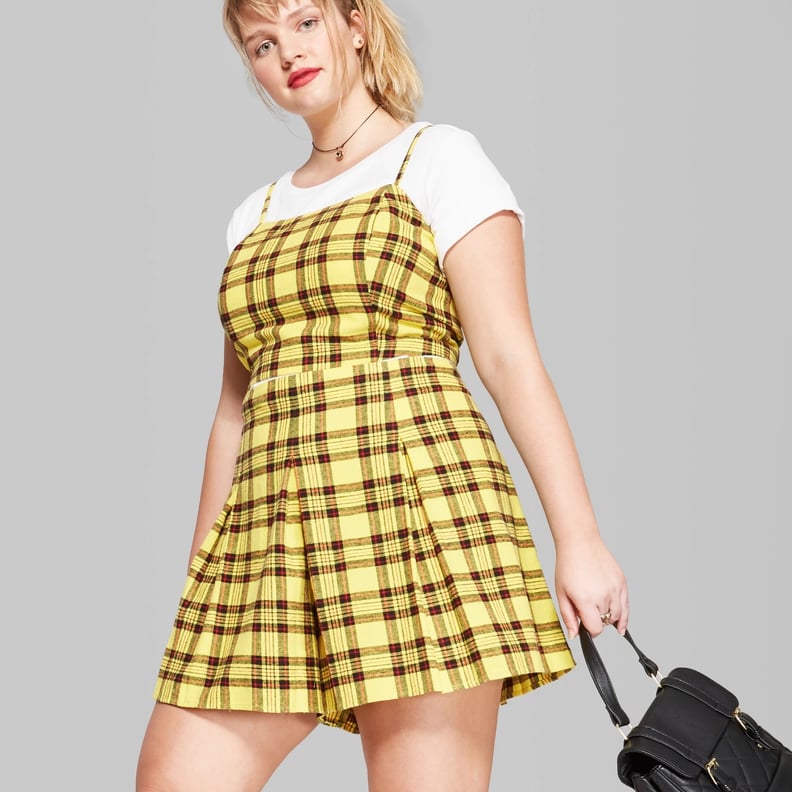 Plaid Strappy Cropped Woven Top and Plaid Mini Skort
