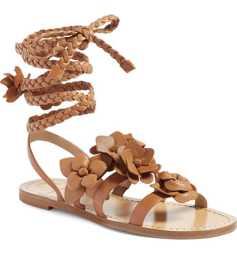 Tory Burch Blossom Gladiator Leather Sandal