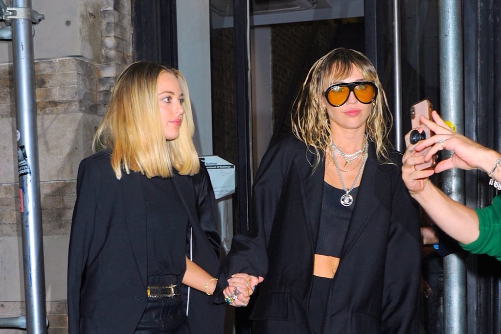 Miley Cyrus Wearing Gucci Sunglasses With Kaitlynn Carter