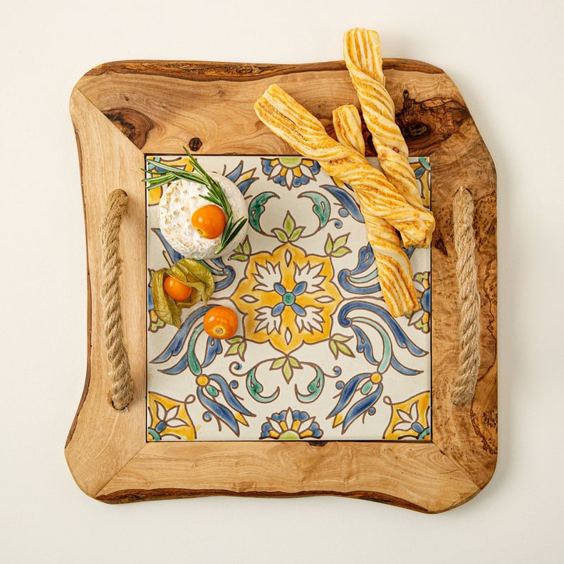 A Handcrafted Serving Board: Tunisian Tile Serving Tray