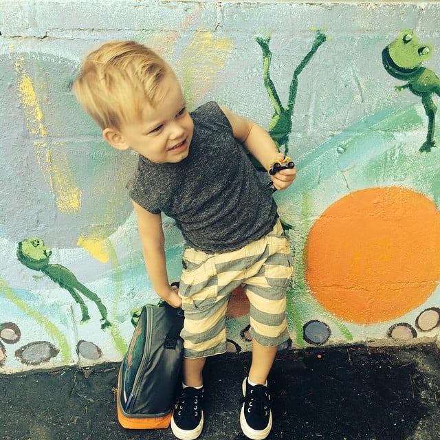 Hilary Duff's son Luca couldn't wait to get to camp. 
Source: Instagram user hilaryduff