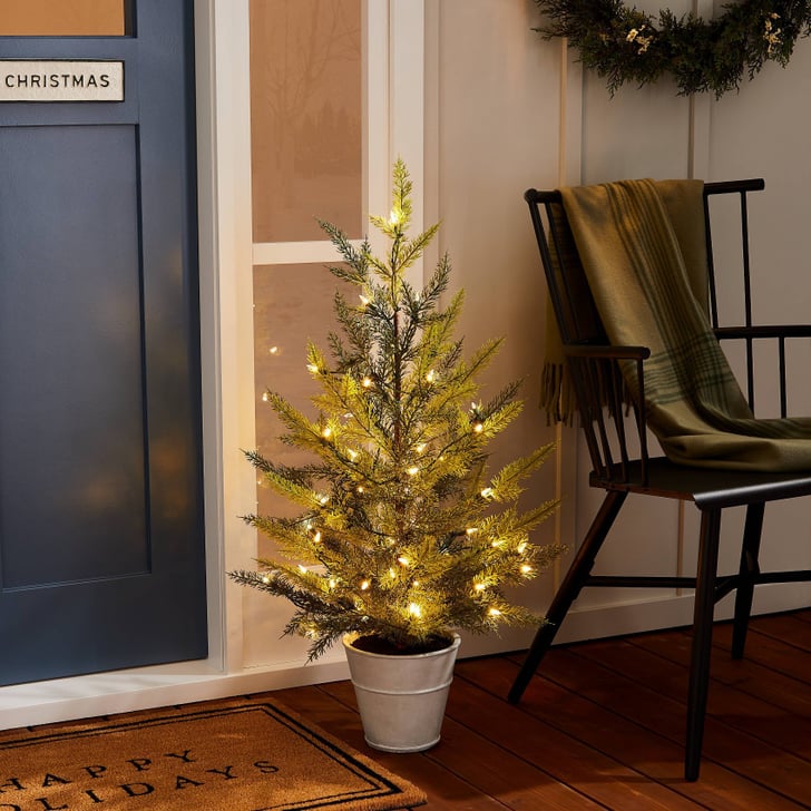 Pre-Lit LED Faux Porch Pot Cedar Tree | Hearth & Hand Magnolia Holiday