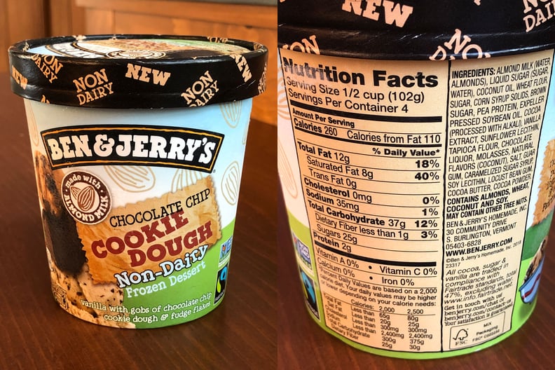 Ben & Jerry's Non-Dairy Chocolate Chip Cookie Dough Nutritional Info