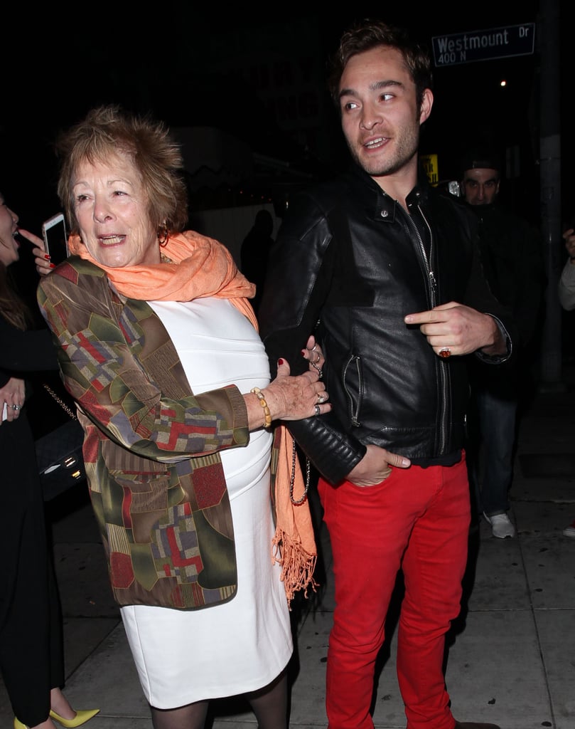 Ed Westwick and His Mom Out in LA March 2016 | POPSUGAR Celebrity