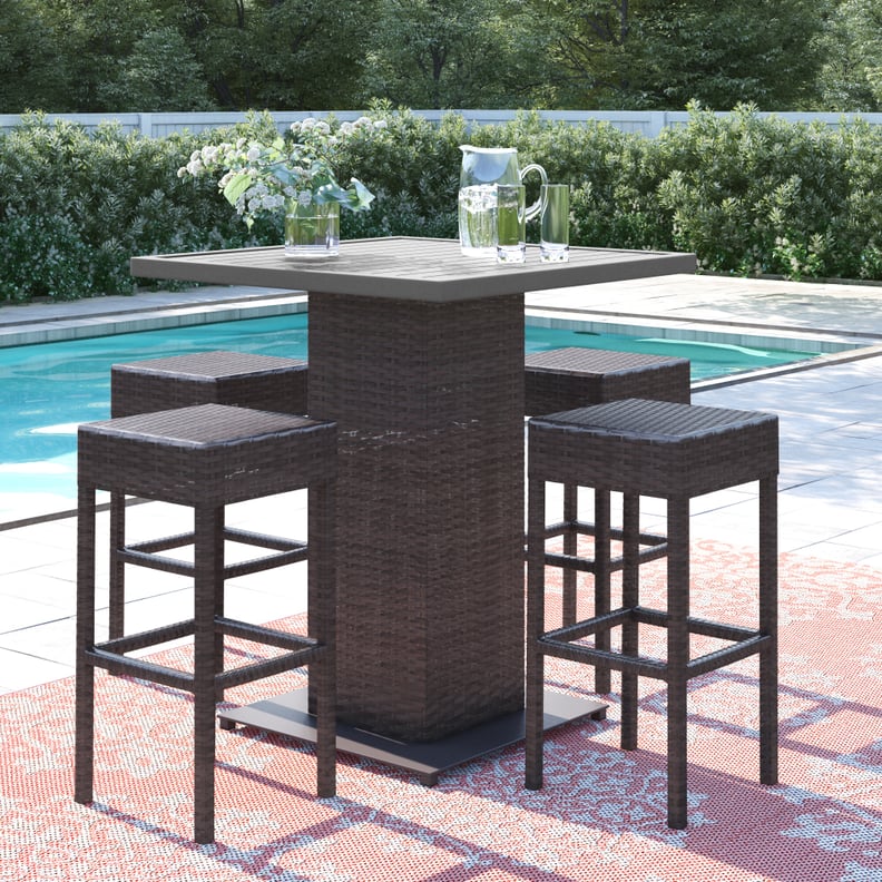 Stratford Square 4 - Person 35.5'' Long Bar Height Dining Set