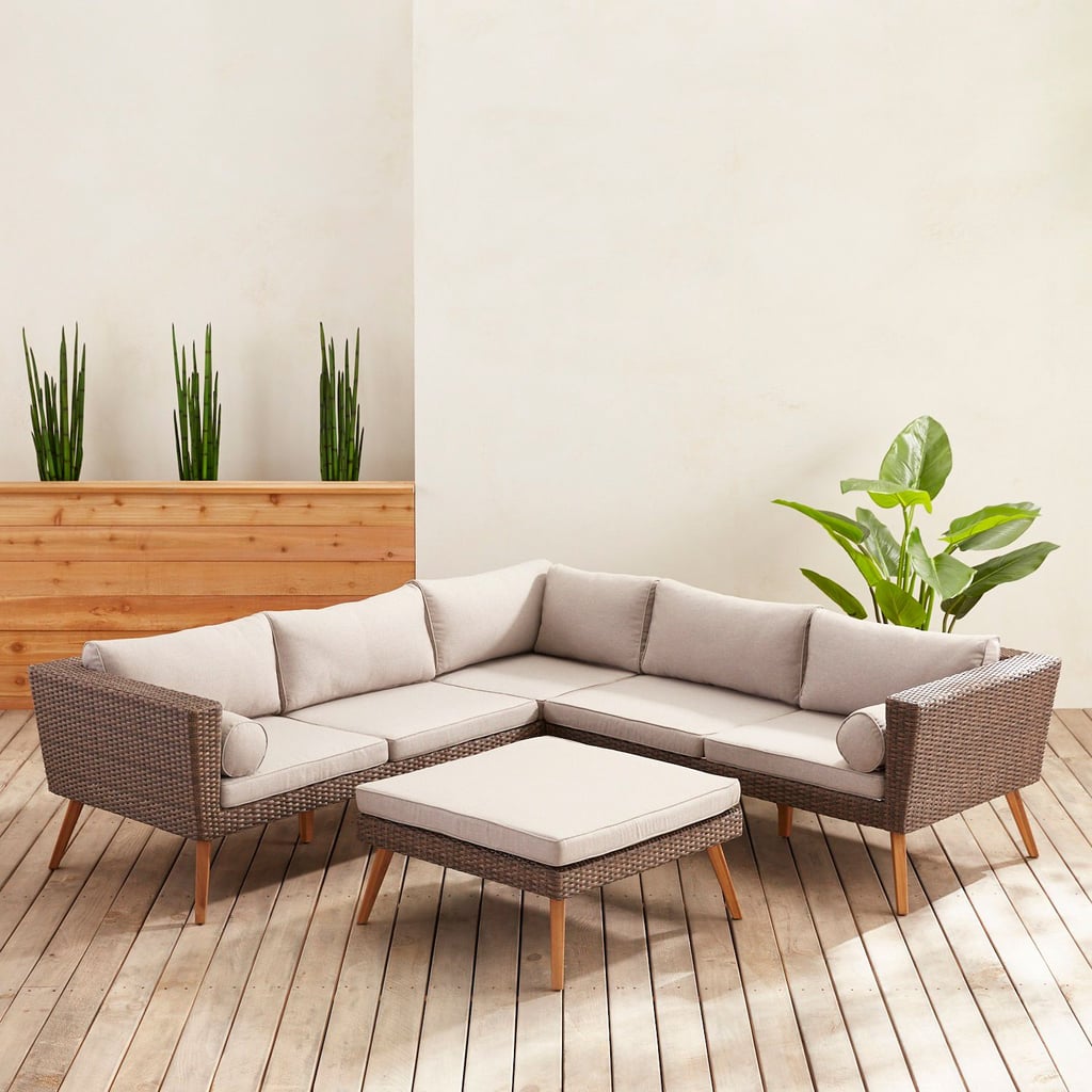 Bari Chateau Latte Sectional and Ottoman Patio Collection