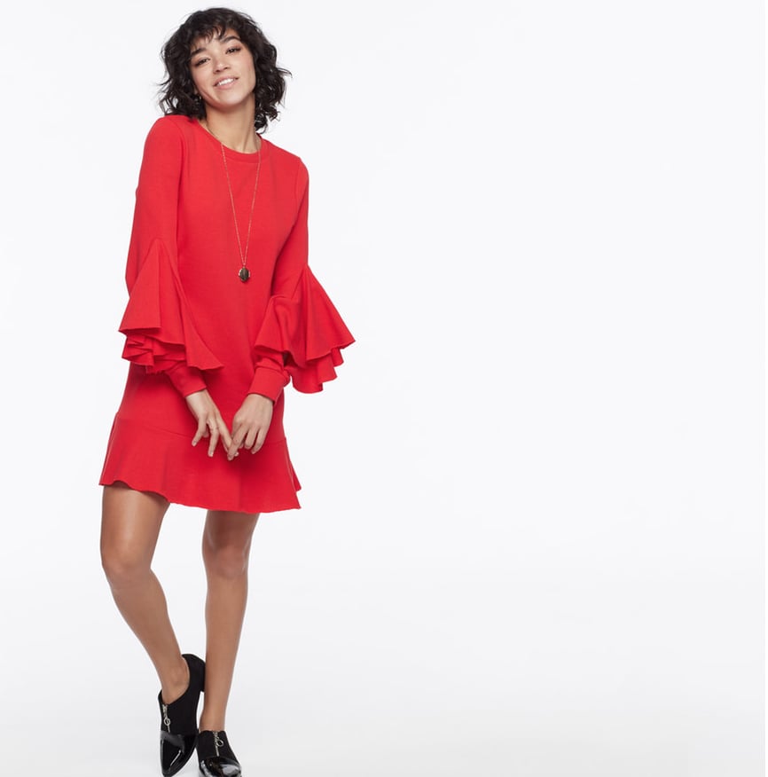 K/lab Ruffled Sweatshirt Dress