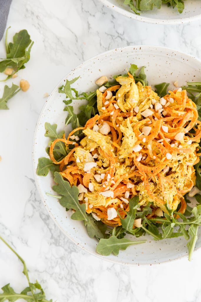 Curried Tahini Cashew Chicken and Carrot Salad