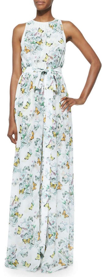 ERIN erin fetherston Ava Sleeveless Butterfly-Print Maxi Dress ($355)