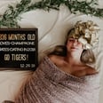 Woman Goes Viral For Swaddling Herself For a "336 Month" Birthday Photo Shoot
