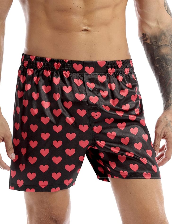 Silky Satin Heart Boxer Shorts | The Best Boxer Shorts to Get Men For ...