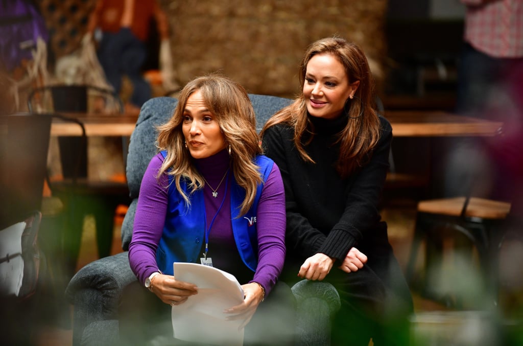 Jennifer Lopez and Leah Remini Filming Second Act Pictures