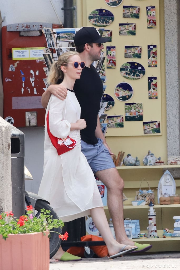 John Krasinski and Emily Blunt at the Beach in Italy 2017