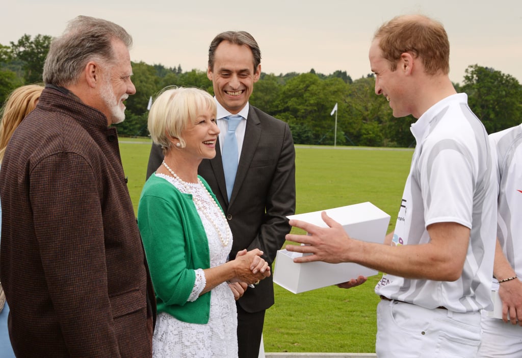 In June 2014, Helen Mirren attended the Audi Polo Challenge in Ascot, England, where she met Prince William.