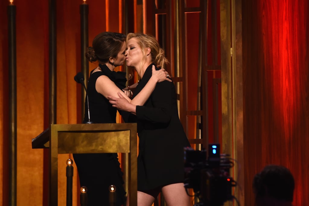 Tina Fey and Amy Schumer Kissing at Peabody Awards