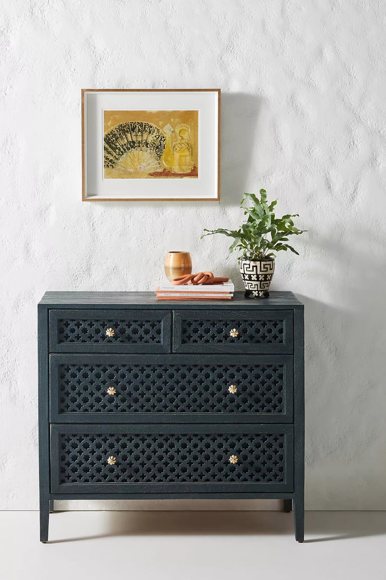 Jali-Carved Four-Drawer Dresser