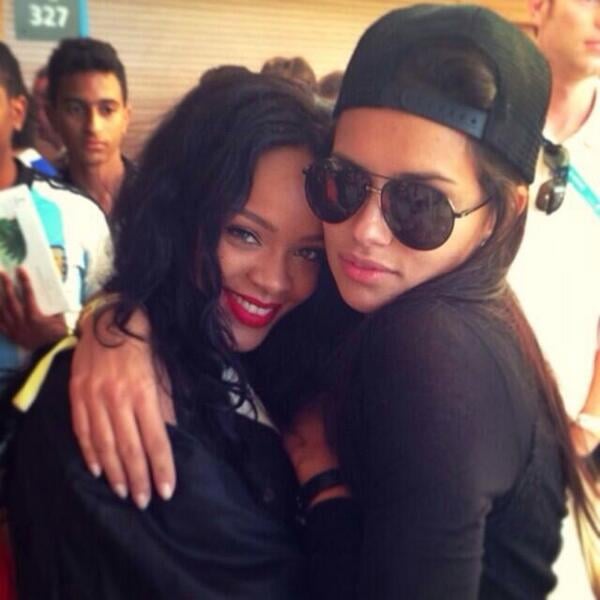 Next She Took Selfies With Adriana Lima Pictures Of Rihanna At 2014 Fifa Soccer World Cup Final Popsugar Celebrity Australia Photo 5